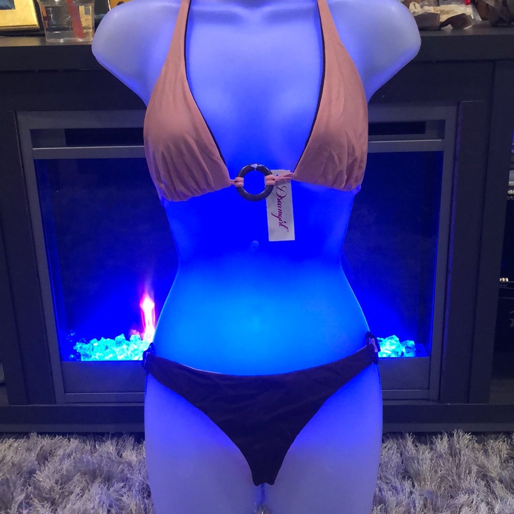 DREAMGIRL reversible triangle bikini swim suit👙